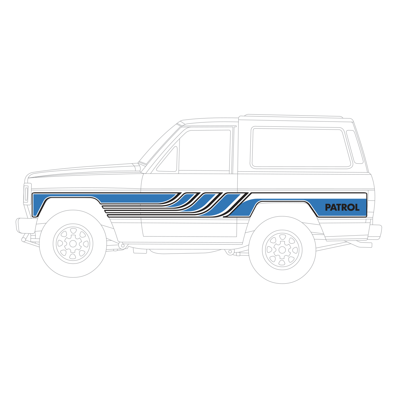 Nissan MQ Patrol SWB Wave Blue – Recal Decals