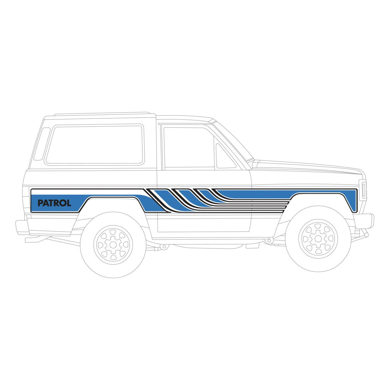Nissan MQ Patrol SWB Wave Blue – Recal Decals