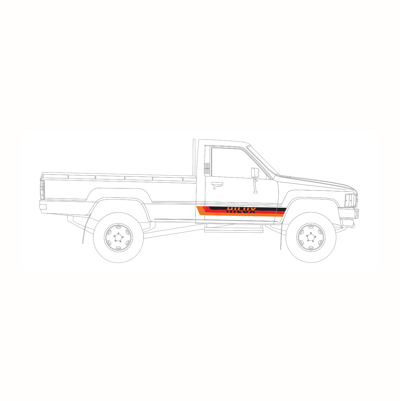 Toyota N50 Hilux Single Cab Decal
