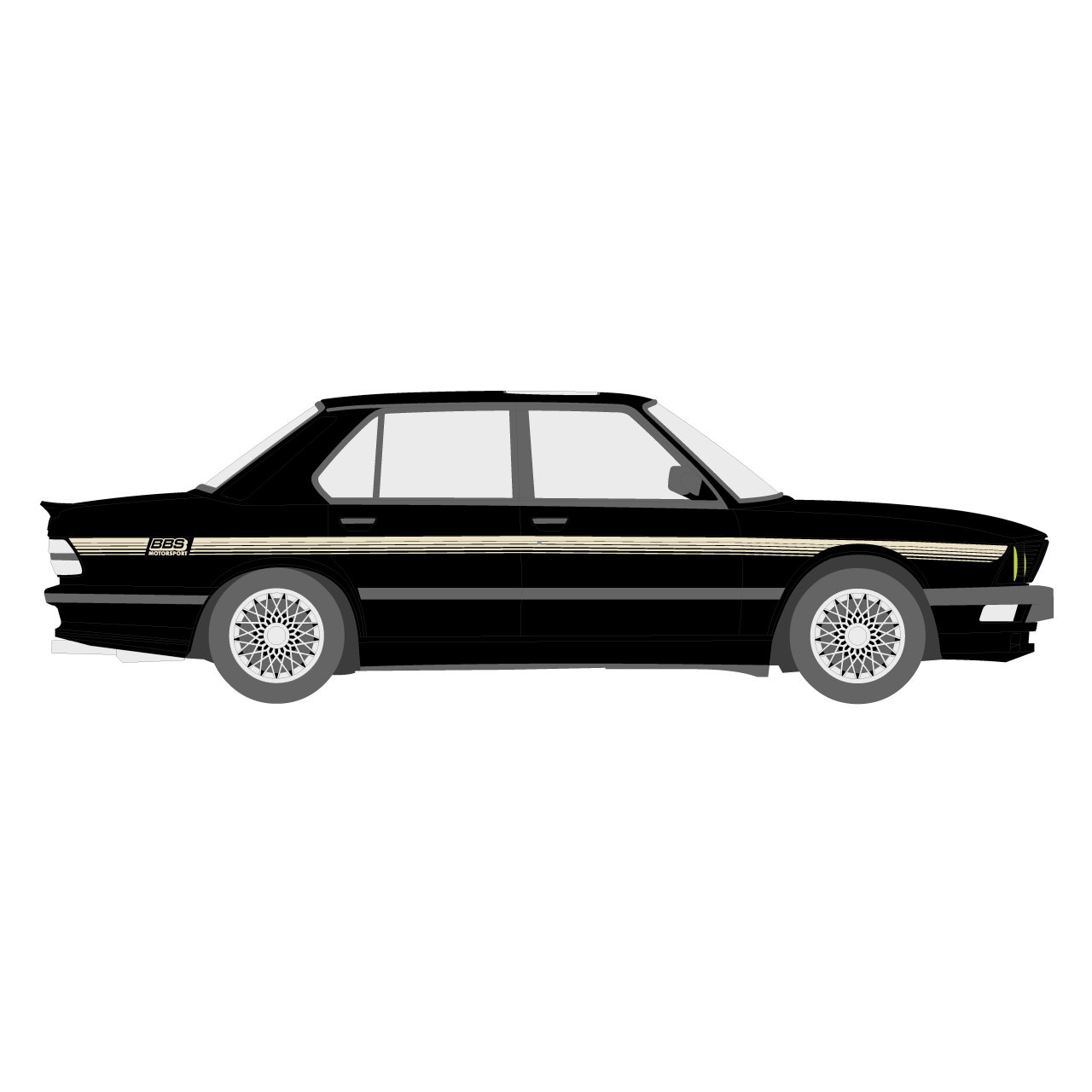 BMW E28 5-Series BBS Cream