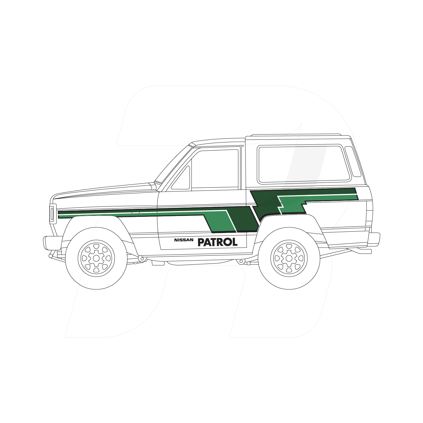 Nissan MQ Patrol SWB Lightning Green – Recal Decals