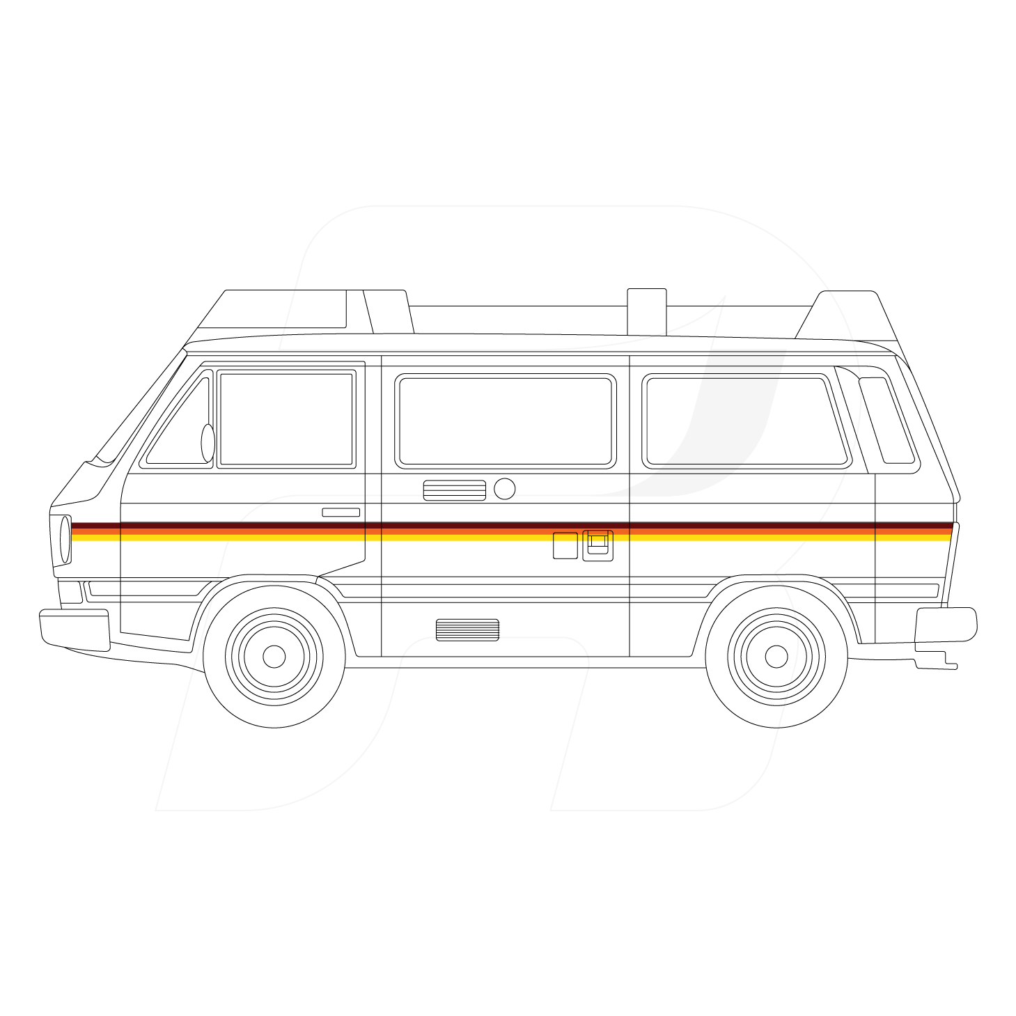 Volkswagen T3 Kombi Stripe OEM Decal