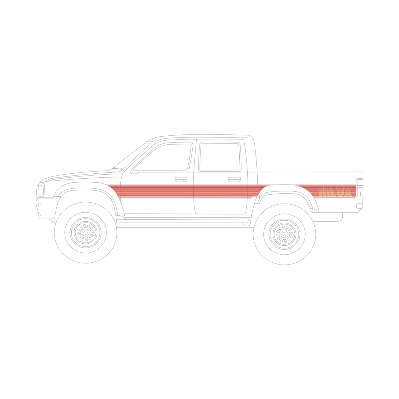Toyota Hilux Sunset Decal