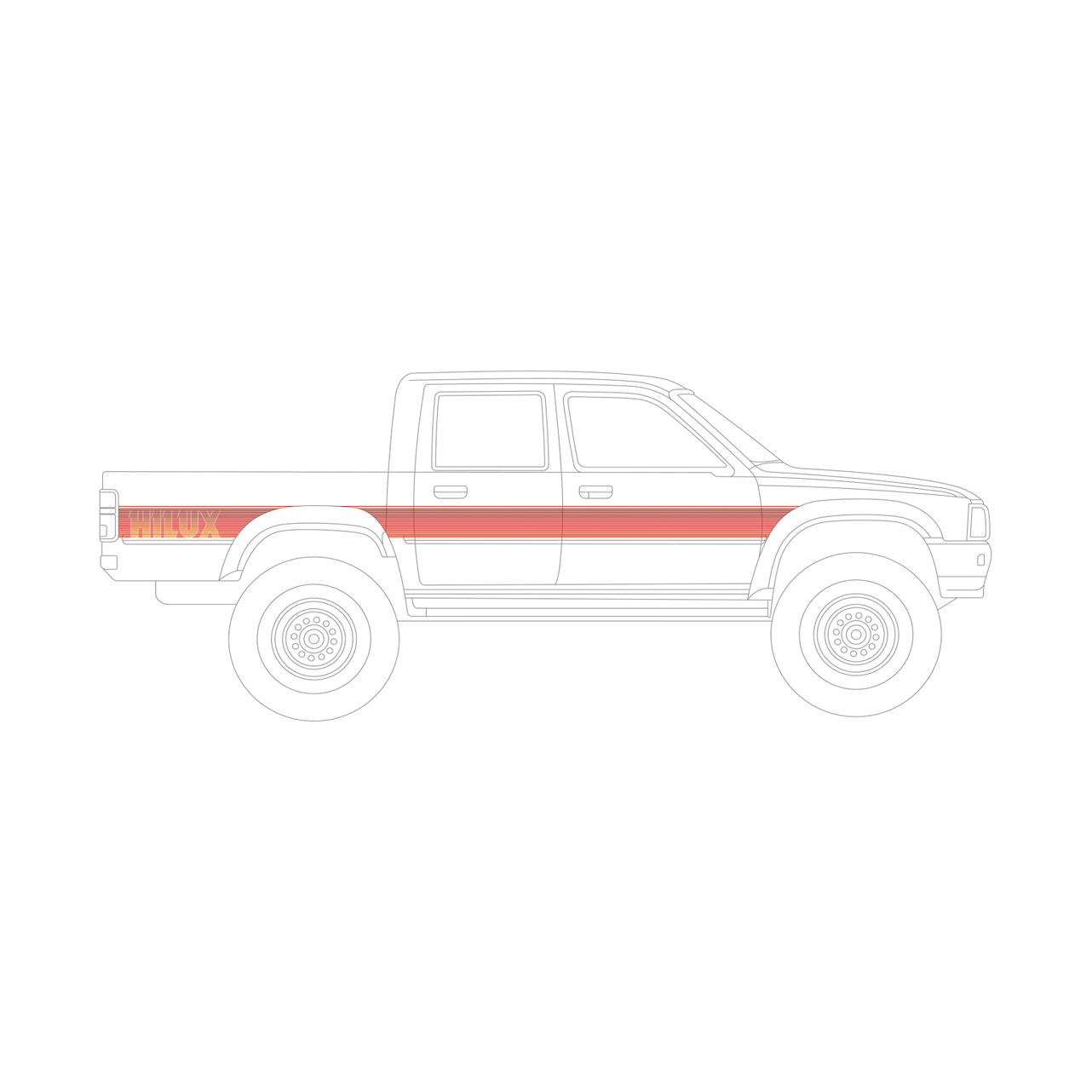 Toyota Hilux Sunset Decal