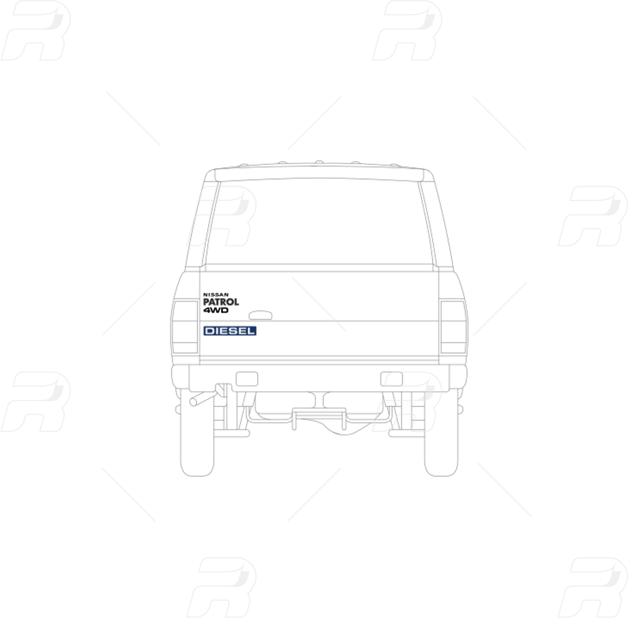 Nissan Patrol Tailgate Decals